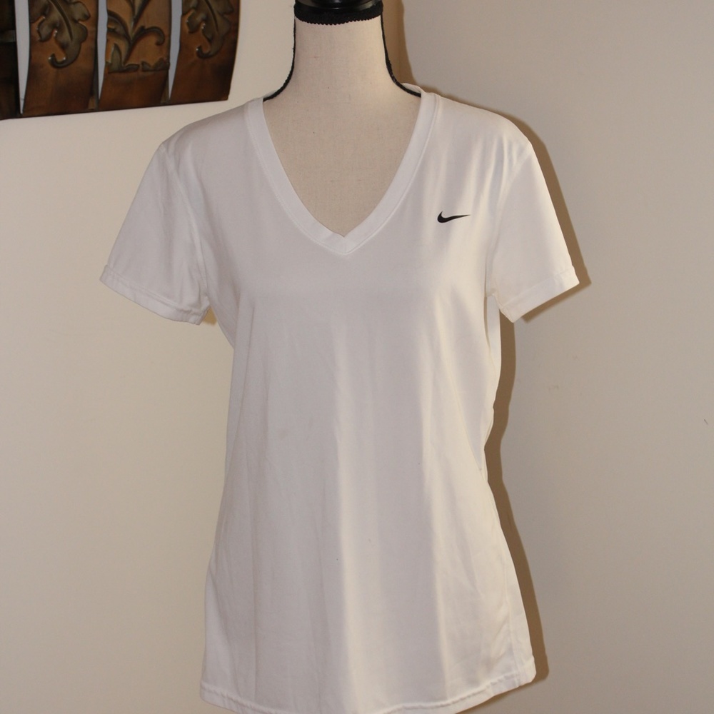 2 Nike Dri -Fit, short sleeve shirts blue and white....